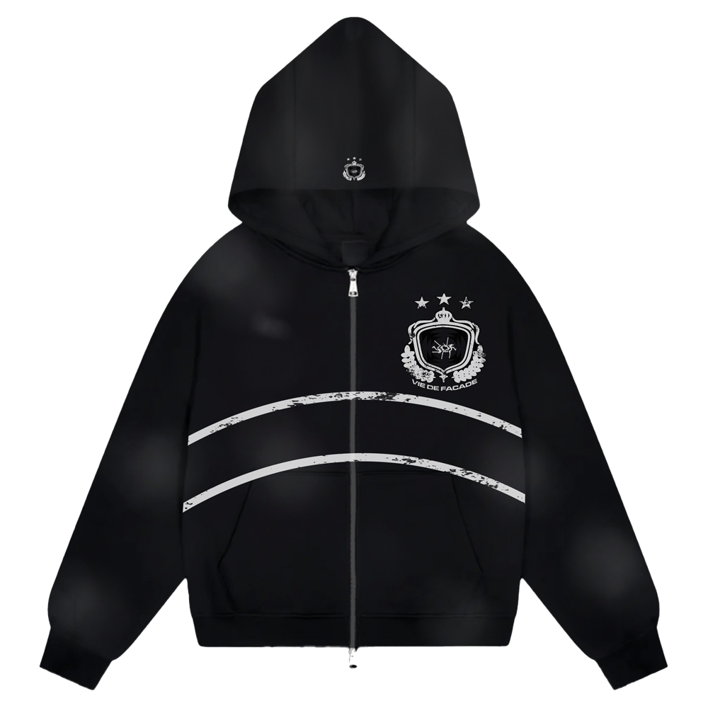 S24 - Black Zipper Hoodie